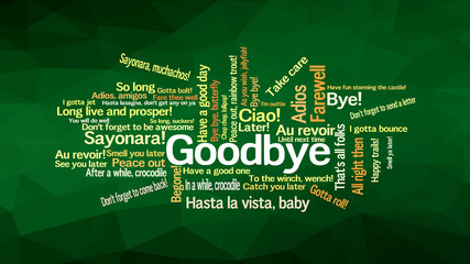 How to say GOODBYE in different