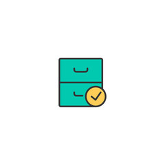 Archive icon design. Interaction icon vector design