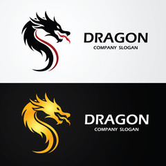 Dragon logo vector