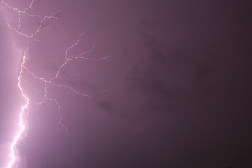 Thunder sky and rain storm