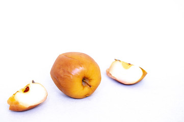 baked Apple on white background