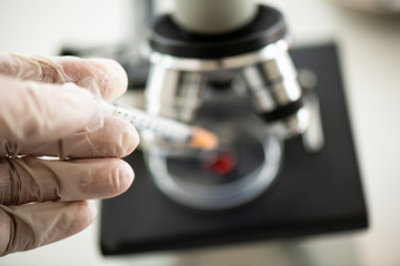 Lab working chemical testing medical,Colored liquids