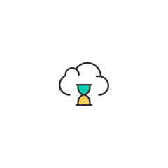 Cloud Computing icon design. Interaction icon vector design