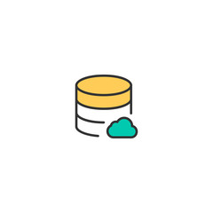 Database icon design. Interaction icon vector design