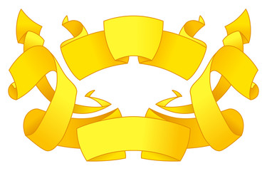 Old school vintage ribbon for banners, posters, gift cards, greeting cards, web. Vector Illustration 