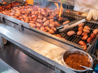 台湾 基隆 廟口夜市 ウインナー