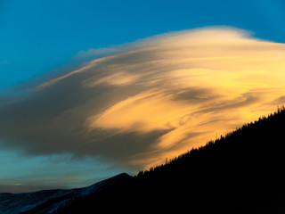 Lenticular Cloud with Sunset Colors