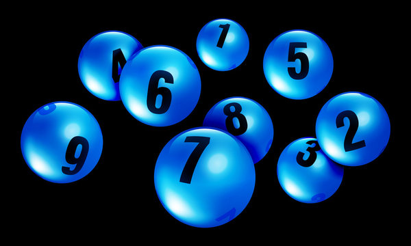 Vector blue lottery / bingo ball