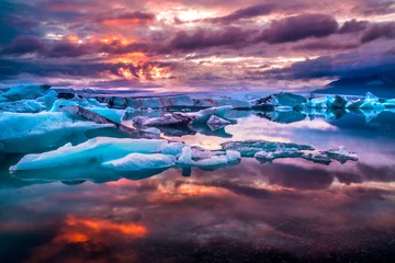 Foto auf Acrylglas Gletschersee Jökulsárlón, Südisland © Kim