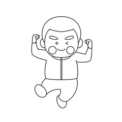 少年キャラクタージャンプ