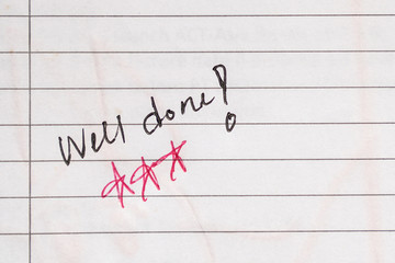 Well done or excellent work