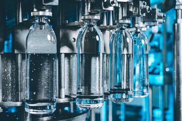 Water bottling line for processing and bottling pure spring water