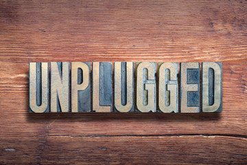 unplugged letters wood