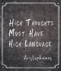 high language Aristophanes