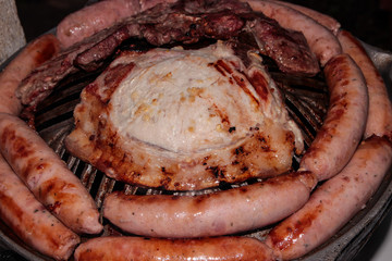 carne assada e carne temperada