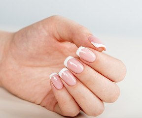 French manicured hand