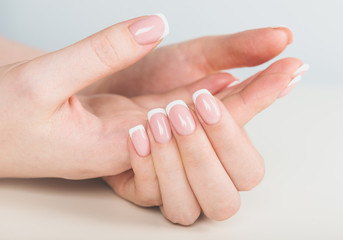 French manicured hand