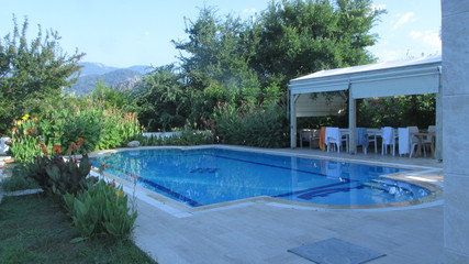 resting place by the pool