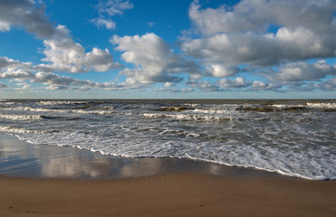 Wavy Baltic sea.