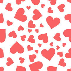 Hearts. Heart seamless pattern. Packaging design for gift wrap. Abstract geometric modern background. Vector illustration. Art deco style