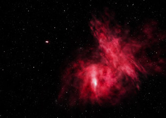 Small part of an infinite star field. 3D rendering