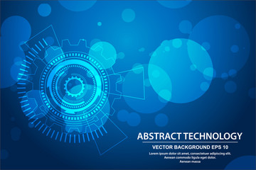 Abstract technology background Hi-tech communication concept futuristic digital innovation background. vector illustration