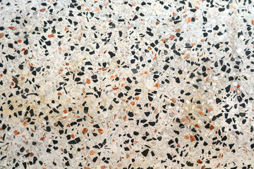 terrazzo floor has multicolor of small granite stone