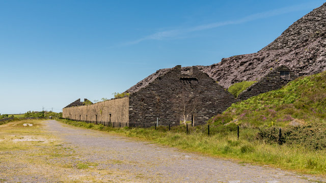 Derelict house at Dinorwic Quarry near Llanberis, Gwynedd, Wales, UK