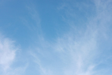 fresh clear blue sky with light cloud