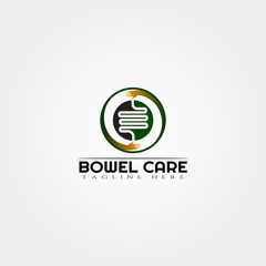 bowel or intestine care flat vector icon