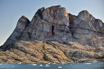 Fototapeta na wymiar Polar day in Greenland.