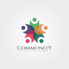 Community vector logo design,relationship icon