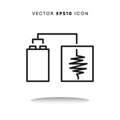 Earthquake machine vector icon