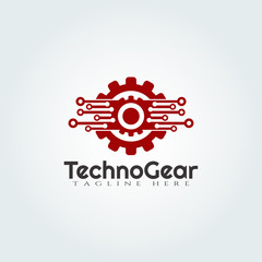 Gear vector logo design