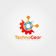 Gear vector logo design