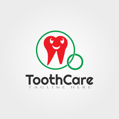 Tooth care vector logo design,human dental icon