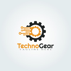 Gear vector logo design