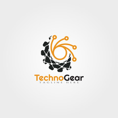 Gear vector logo design