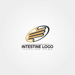 intestine logo template, creative vector logo design, bowel logo, medical icon, emblem,illustration element