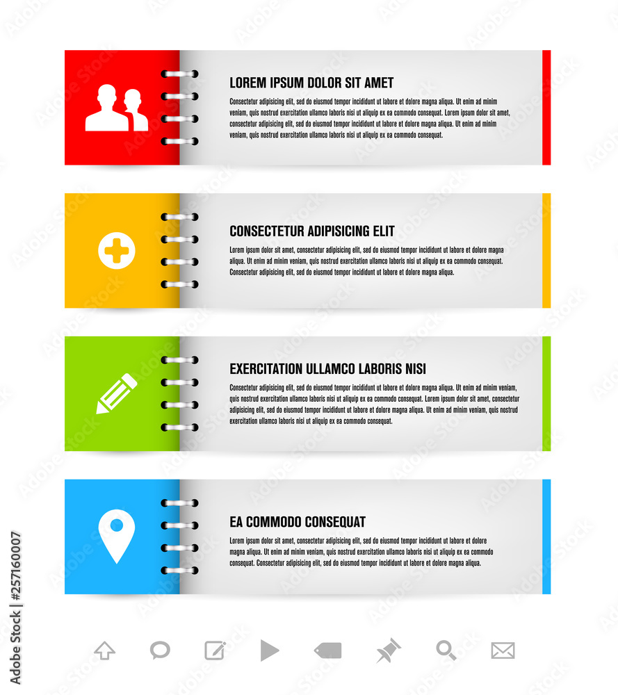 Poster modern design template for infographic with sample text