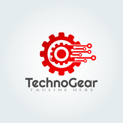 Gear vector logo design