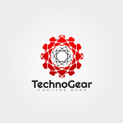 Fototapeta premium Gear vector logo design