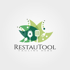Restaurant tool vector logo design,kitchen tool icon
