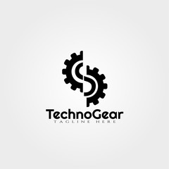 Gear vector logo design