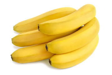 Fototapeta na wymiar Ripe bananas on a white background