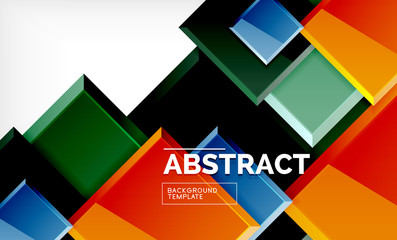 Geometric abstract background, modern square design