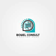 Fototapeta premium intestine Consultation logo design vector, medical icon