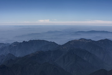 Fototapeta na wymiar layers of the mountain landscape