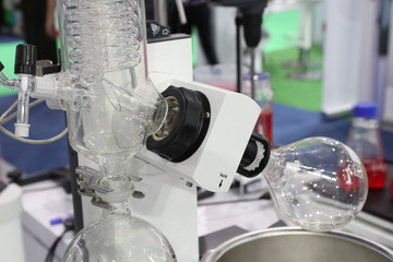 A rotary evaporator  in chemical laboratory