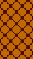 Ornate geometric pattern and two-tone abstract background